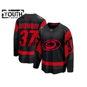 Kinder Carolina Hurricanes Eishockey Trikot Andrei Svechnikov 37 Adidas 2023 NHL Stadium Series Schwarz Authentic